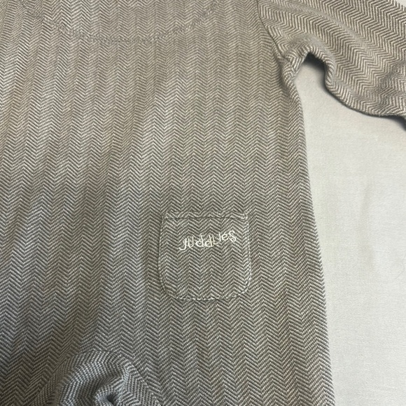 Juddlies - Cozy Gray and Pink One Piece Romper/Sleeper with Full-Length Zipper - Picture 3 of 4